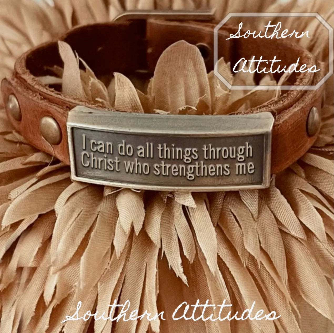Leather Wristlet: I Can Do All Things