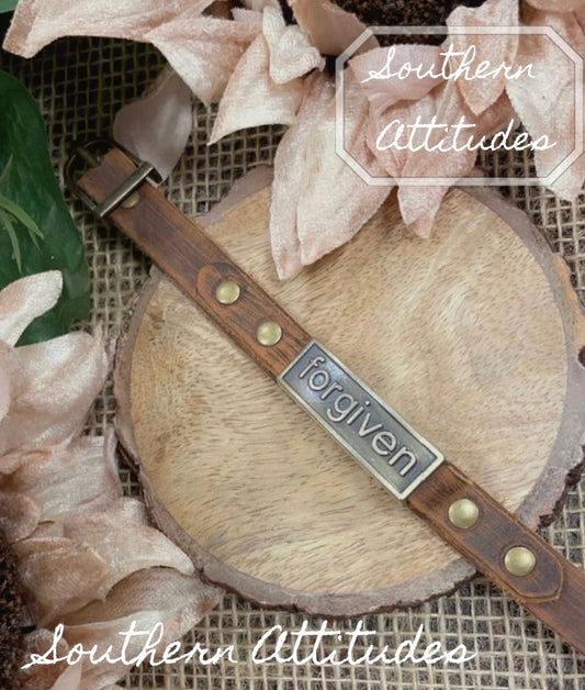 Leather Wristlet:  Forgiven