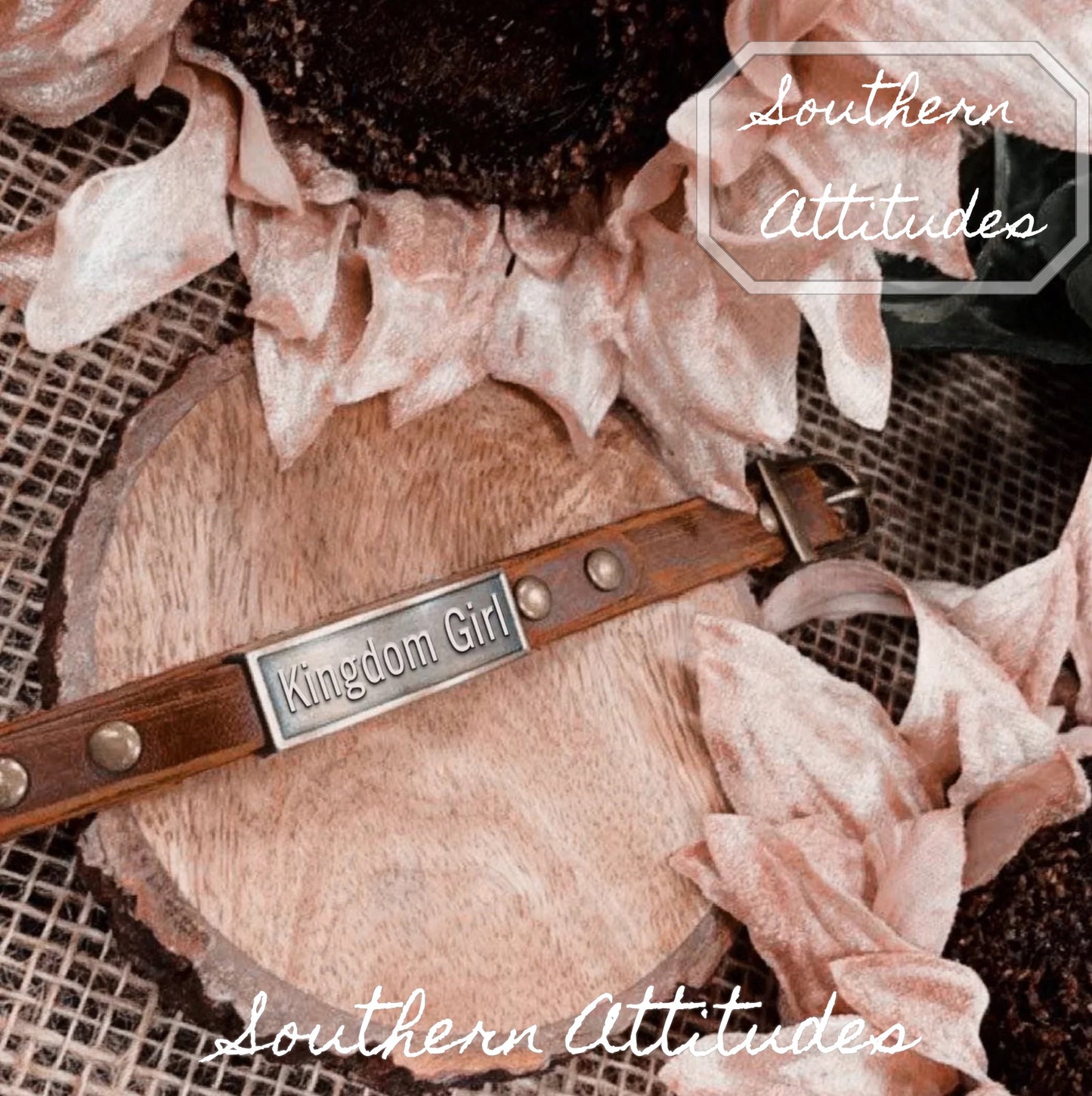 Leather Wristlet:  Kingdom Girl